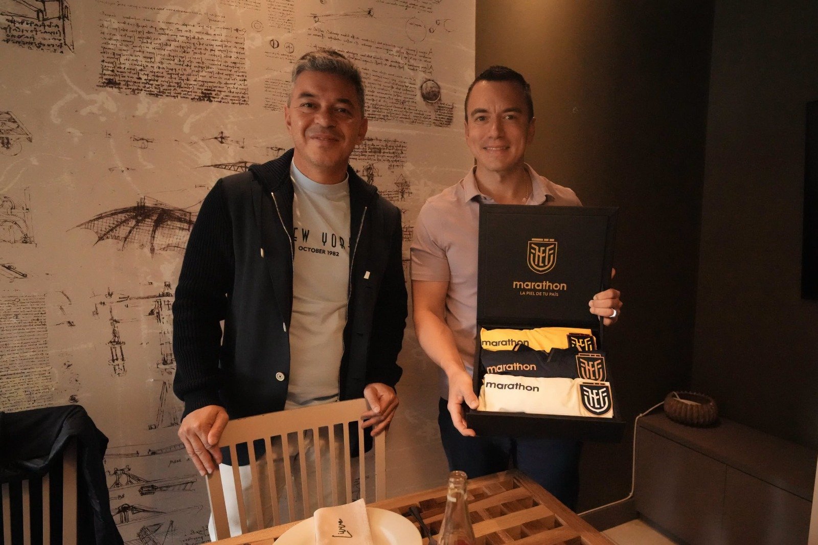 Daniel Noboa se reúne con Marcelo Gallardo, nuevo DT de La Tri.