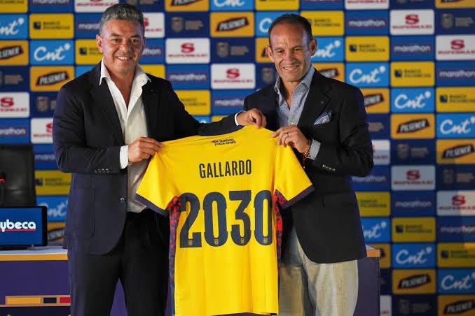 Marcelo Gallardo en su presentación con La Tri.