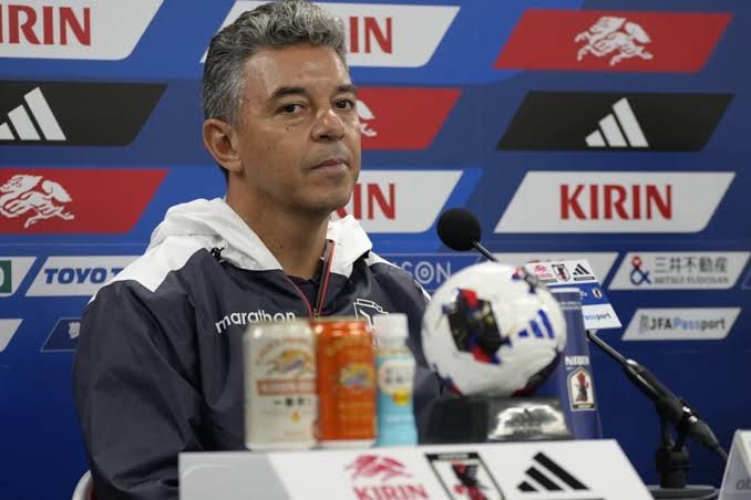 Marcelo Gallardo en rueda de prensa.